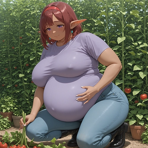 Luna Moonshadow shy farm girl dark elf slice of life romance fantasy light novel cover featuring sweet elf in rural setting
