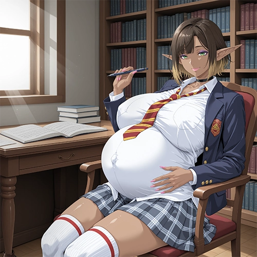 Miyuki Shadowmere gyaru dark elf magic college life fantasy light novel cover featuring confident dark elf student